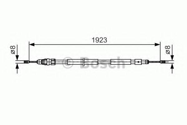 Трос, стоянкова гальмівна система BOSCH 1 987 482 117