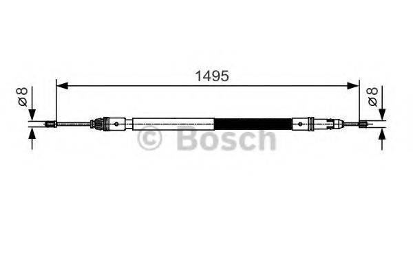 Трос, стоянкова гальмівна система BOSCH 1 987 482 118