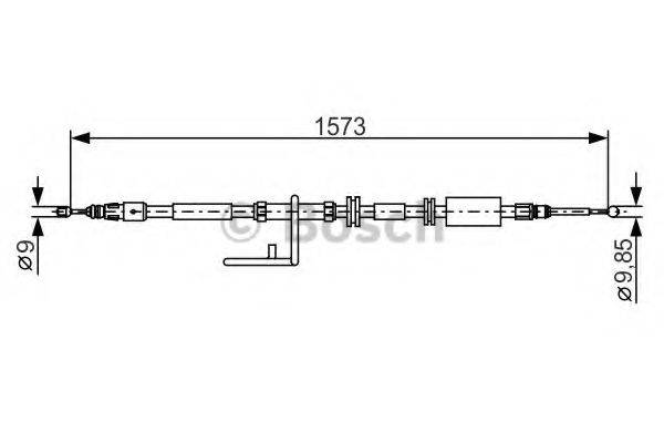 Трос, стоянкова гальмівна система BOSCH 1 987 482 313