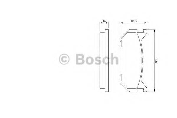 Комплект гальмівних колодок, дискове гальмо BOSCH 0 986 424 266