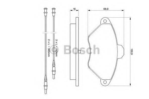 Комплект гальмівних колодок, дискове гальмо BOSCH 0 986 424 278