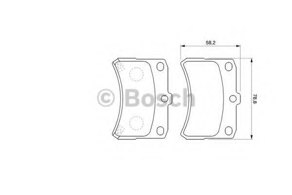 Комплект гальмівних колодок, дискове гальмо BOSCH 0 986 424 643