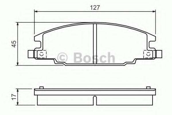 Комплект гальмівних колодок, дискове гальмо BOSCH 0 986 460 960