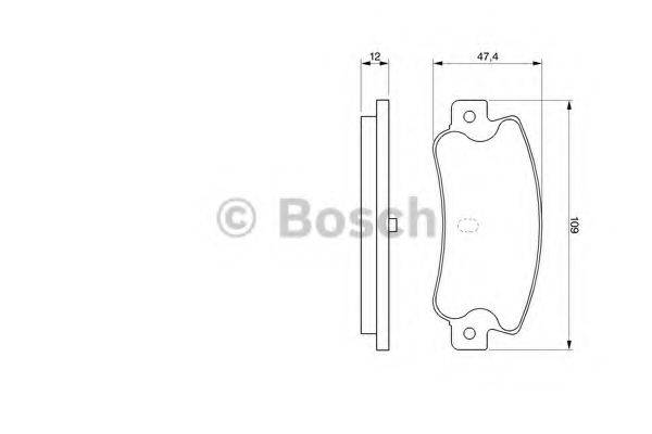 Комплект гальмівних колодок, дискове гальмо BOSCH 0 986 461 770