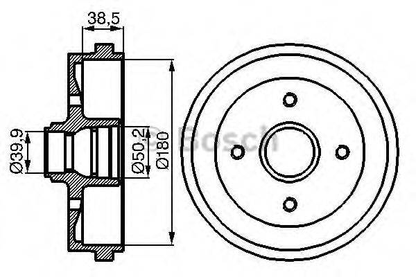 Гальмівний барабан BOSCH 0 986 477 002