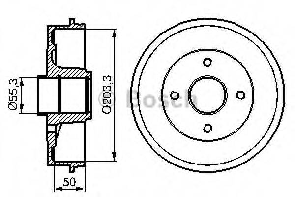 Гальмівний барабан BOSCH 0 986 477 121