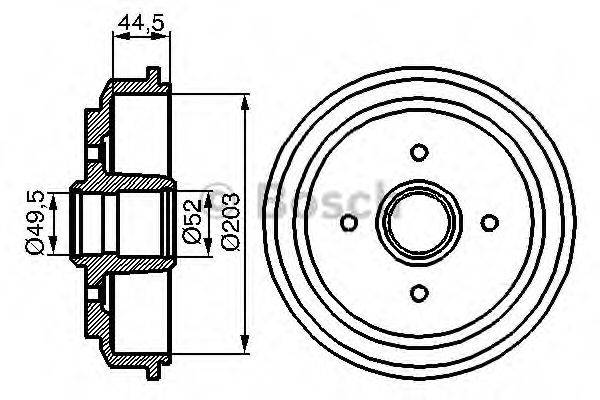 Гальмівний барабан BOSCH 0 986 477 149