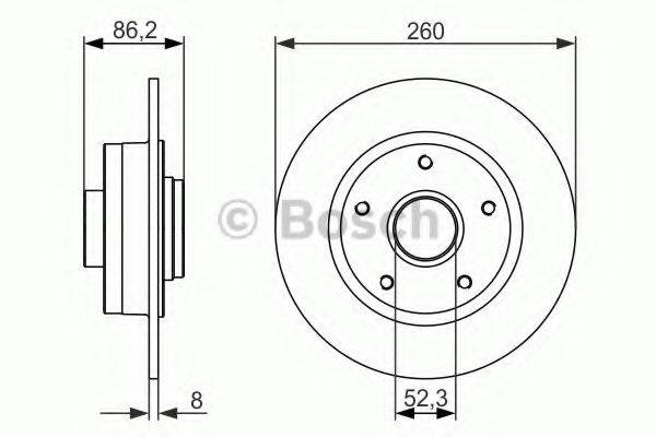 гальмівний диск BOSCH 0 986 479 684