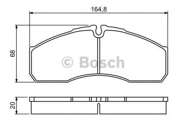 Комплект гальмівних колодок, дискове гальмо BOSCH 0 986 494 266