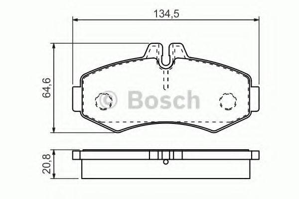 Комплект гальмівних колодок, дискове гальмо BOSCH 0 986 494 451