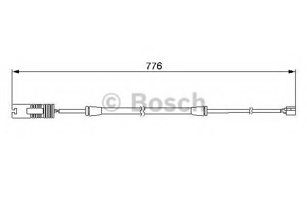 Сигналізатор, знос гальмівних колодок BOSCH 1 987 474 925