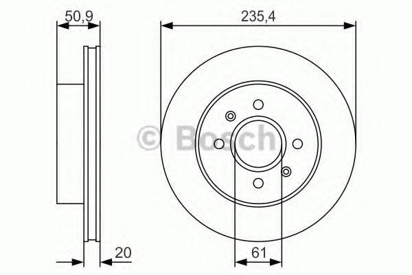 гальмівний диск BOSCH 0 986 479 R52