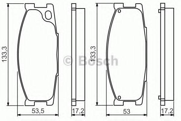 Комплект гальмівних колодок, дискове гальмо BOSCH 0 986 495 130