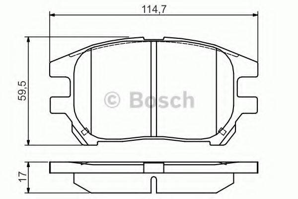 Комплект гальмівних колодок, дискове гальмо BOSCH 0 986 495 140