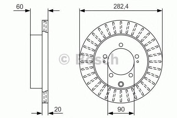 гальмівний диск BOSCH 0 986 479 V40