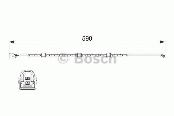 Сигналізатор, знос гальмівних колодок BOSCH 1 987 474 513