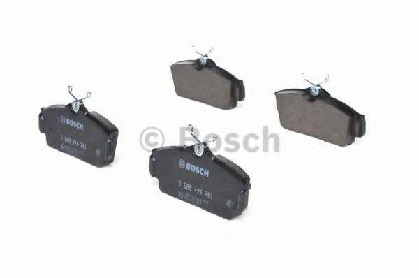 Комплект гальмівних колодок, дискове гальмо BOSCH 0 986 424 781