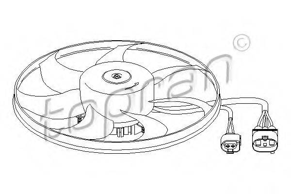 Вентилятор, охолодження двигуна TOPRAN 111 283