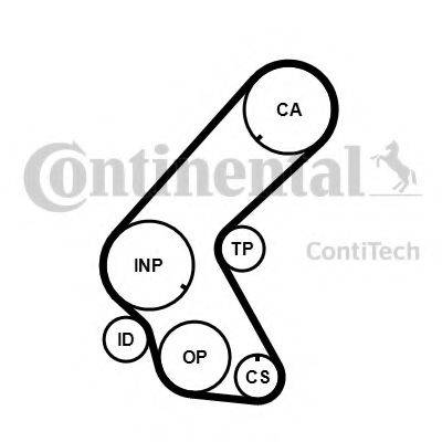 Комплект ременя ГРМ CONTITECH CT1078K1