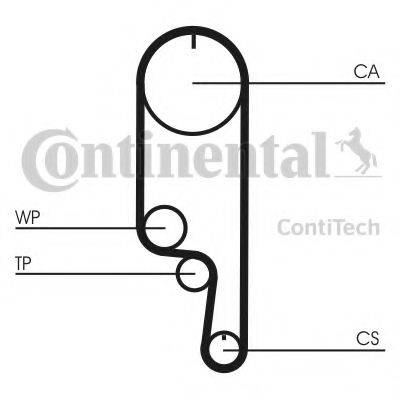 Комплект ременя ГРМ CONTITECH CT1008K2