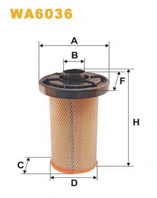 Повітряний фільтр WIX FILTERS WA6036