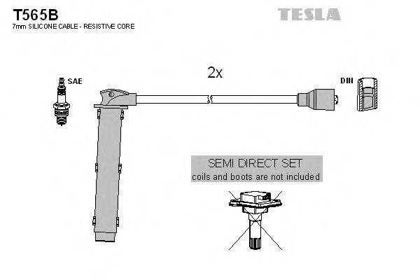 Комплект дротів запалення TESLA T565B