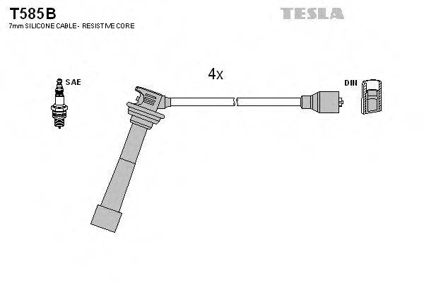 Комплект дротів запалення TESLA T585B