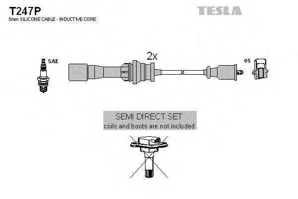 Комплект дротів запалення TESLA T247P