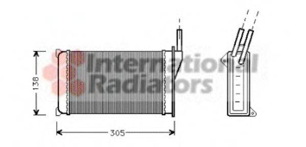 Теплообмінник, опалення салону VAN WEZEL 18006093