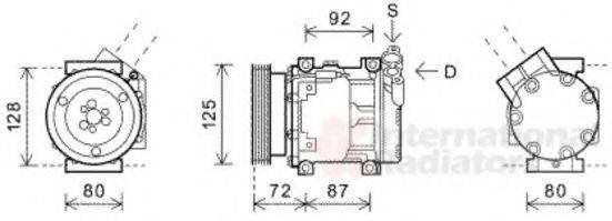 Компресор, кондиціонер VAN WEZEL 4300K468