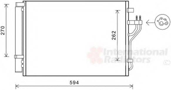 Конденсатор, кондиціонер VAN WEZEL 82005280