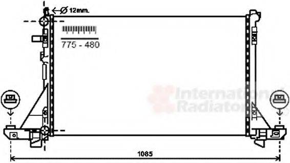 Радіатор, охолодження двигуна VAN WEZEL 43002561