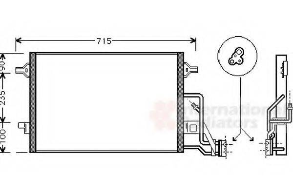 Конденсатор, кондиціонер VAN WEZEL 58005189