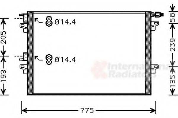 Конденсатор, кондиціонер VAN WEZEL 43005297