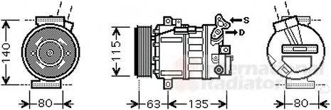 Компресор, кондиціонер VAN WEZEL 4300K486