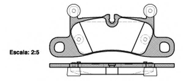 Комплект гальмівних колодок, дискове гальмо WOKING P12793.10