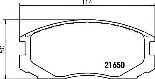 Комплект гальмівних колодок, дискове гальмо TEXTAR 2165001