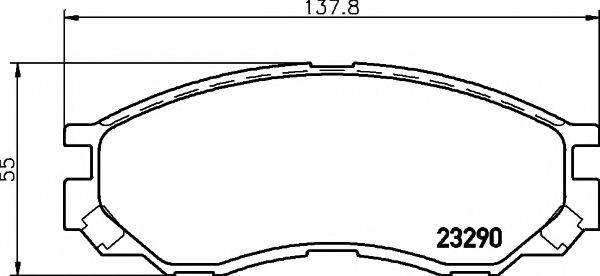 Комплект гальмівних колодок, дискове гальмо TEXTAR 2329002