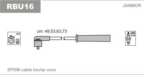 Комплект дротів запалення JANMOR RBU16