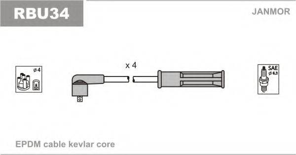 Комплект дротів запалення JANMOR RBU34