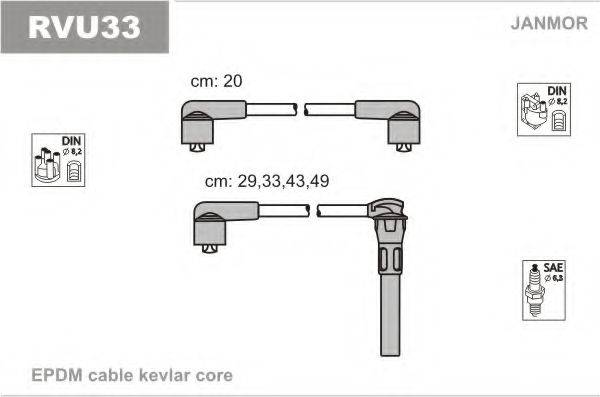 Комплект дротів запалення JANMOR RVU33