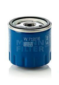 Масляний фільтр MANN-FILTER W 712/16