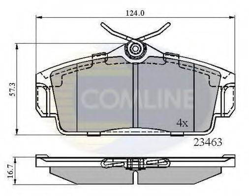 Комплект гальмівних колодок, дискове гальмо COMLINE CBP0740