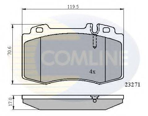 Комплект гальмівних колодок, дискове гальмо COMLINE CBP01117