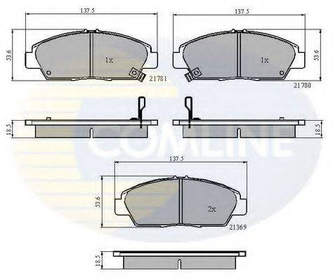 Комплект гальмівних колодок, дискове гальмо