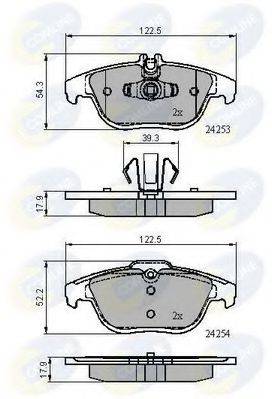 Комплект гальмівних колодок, дискове гальмо