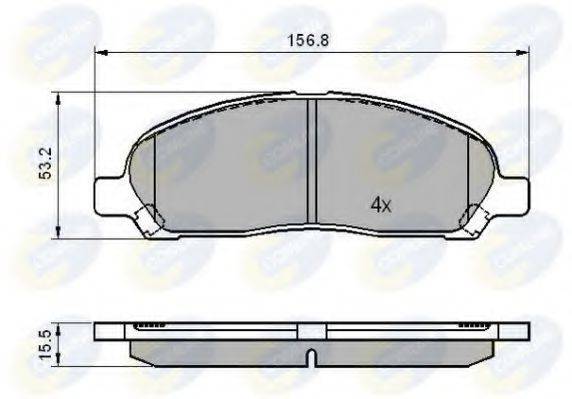 Комплект гальмівних колодок, дискове гальмо COMLINE CBP01606