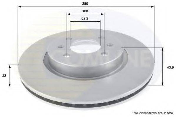 гальмівний диск COMLINE ADC2405V