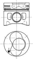 Поршень KOLBENSCHMIDT 94427700