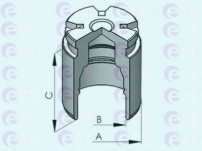 Поршень, корпус скоби гальма ERT 150574-C